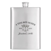 Een klein beetje ouder zwart martini verjaardagsfe flacon (Voorkant)
