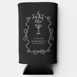 Een klein beetje ouder zwart martini verjaardagsfe seltzer blikjeskoeler