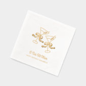 Een klein beetje oudere cocktail gouden verjaardag folie servetten (Links)