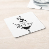 Een klein beetje oudere cocktail Martini verjaarda Kartonnen Onderzetters (Schuin)