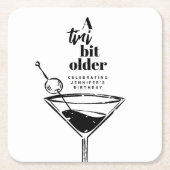 Een klein beetje oudere cocktail Martini verjaarda Kartonnen Onderzetters (Voorkant)