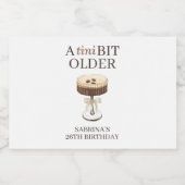 Een klein beetje oudere Espresso Martini Party Fav Likeurfles Etiket (Enkel label)