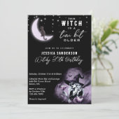 Een klein beetje oudere heks Moon Martini verjaard Kaart (Staand voorkant)