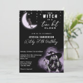 Een klein beetje oudere heks Moon Martini verjaard Kaart (Staand voorkant)