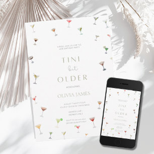 Een klein beetje oudere martini olijf verjaardag kaart