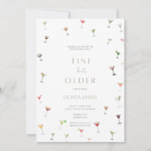 Een klein beetje oudere martini olijf verjaardag kaart (Voorkant)