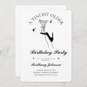 Een klein beetje oudere Martini verjaardag Kaart (Voorkant / Achterkant)