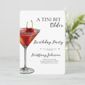 Een klein beetje oudere Martini verjaardag Kaart (Staand voorkant)