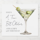 Een klein beetje oudere Martini verjaardag Likeurfles Etiket (Enkel label)