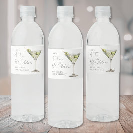 Een klein beetje oudere Martini verjaardag Waterfles Etiket