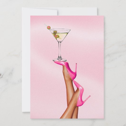 Een klein beetje oudere Martini verjaardagsuitnodi Kaart (Achterkant)