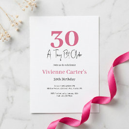 Een klein beetje oudere roze 30e verjaardagsfeestj kaart