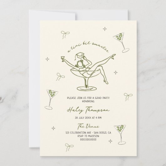 Een klein beetje slimmer eigenzinnig handgetekend  kaart (Voorkant)