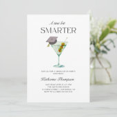 Een klein beetje slimmer Martini Glass Afstuderen Kaart (Staand voorkant)