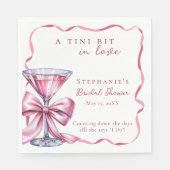 Een klein beetje verliefd Chic Pink Martini Bruids Servet (Voorkant)