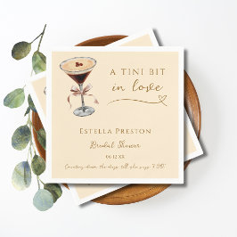 Een klein beetje verliefd Heart Martini Bruidsdine Servet