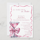 Een klein beetje verliefd op Pink Bow Martini Vrij Kaart (Voorkant)