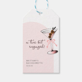 Een klein beetje verloofd Martini Pink Bachelorett Cadeaulabel