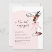 Een klein beetje verloofd Martini Pink Bachelorett Kaart (Voorkant)