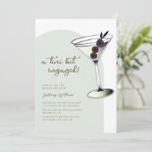 Een klein beetje verloofd Olive Green Bachelorette Kaart (Staand voorkant)