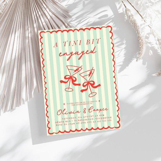 Een klein beetje verloofd  verlovingsfeest kaart