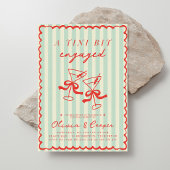 Een klein beetje verloofd  verlovingsfeest kaart