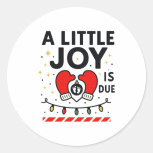 Een klein beetje vreugde is met Kerstmis voor vrou Ronde Sticker