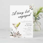 Een klein beetje vuile Martini verlovingsfeest Kaart (Staand voorkant)