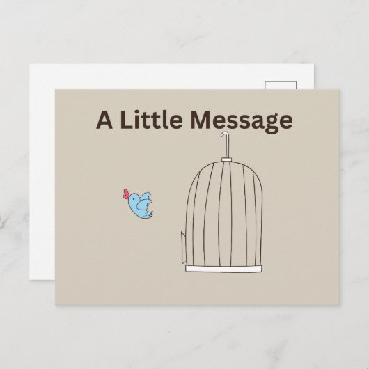 Een klein bericht Briefkaart (Voorkant / Achterkant)