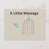 Een klein bericht Briefkaart (Voorkant)