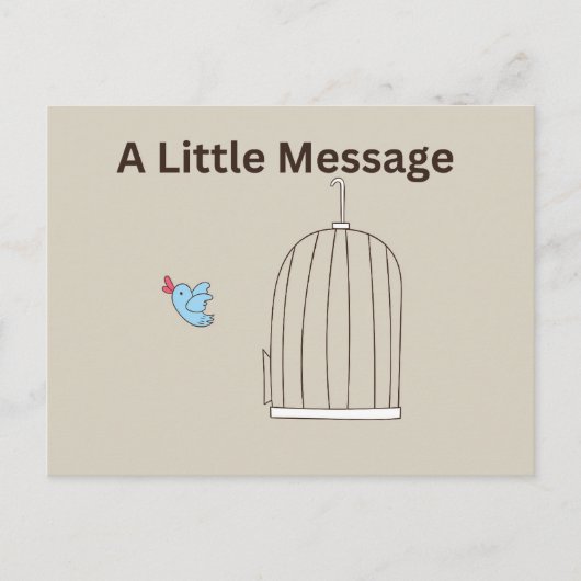 Een klein bericht Briefkaart (Voorkant)