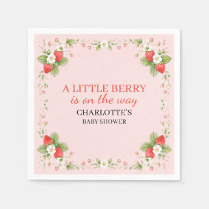 Een Klein Besje Aardbeien Baby Shower Papieren Servet