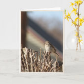 Een klein Birdie leeg Wenskaart Kaart (Gele Bloem)