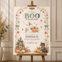 Een Klein Boe Halloween Baby Shower Welkomstbord
