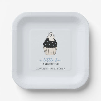 Een klein Boe Halloween babyfeestje Cute Ghost Bla Papieren Bordje