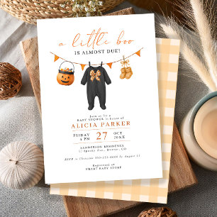 Een klein boe Halloween babyshower Kaart