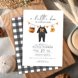 Een klein boe Halloween babyshower Kaart