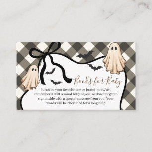 Een Klein Boe Halloween Boeken Voor Baby Shower Informatiekaartje