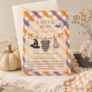 Een Klein Boe Halloween Waskleine Babyshower Kaart