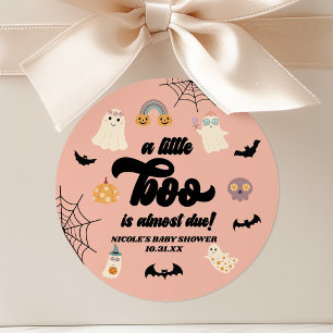 Een klein Boe is bijna aanstaande! Halloween Baby Ronde Sticker