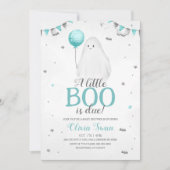 Een klein boe is bijna een Baby shower uitnodiging (Voorkant)