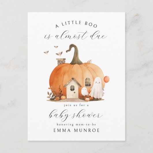 Een klein boe is bijna een Baby shower uitnodiging (Voorkant)