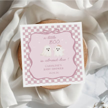 Een klein boe is bijna fällig Baby Shower servette