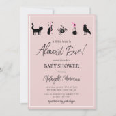 Een klein boe is bijna fijn Halloween babyfeestje Kaart (Voorkant)