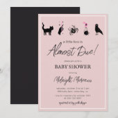 Een klein boe is bijna fijn Halloween babyfeestje Kaart (Voorkant / Achterkant)