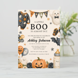 Een klein Boe is bijna op komst Halloween babyfees Kaart