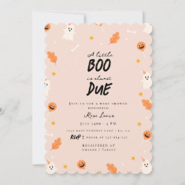 Een klein boe is bijna te wijten aan baby shower kaart