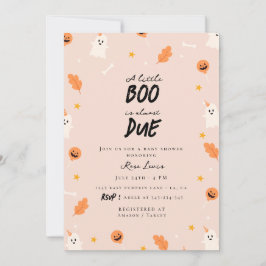 Een klein boe is bijna te wijten aan baby shower kaart