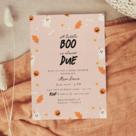 Een klein boe is bijna te wijten aan baby shower kaart