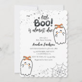 Een klein boe is bijna te wijten aan Halloween Bab Kaart (Voorkant)